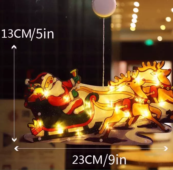 🎄✨ Ljusslingor för julfönster – olika julmotiv, skapar en mysig stämning och har många användningsområden (perfekta för juldekorationer!)