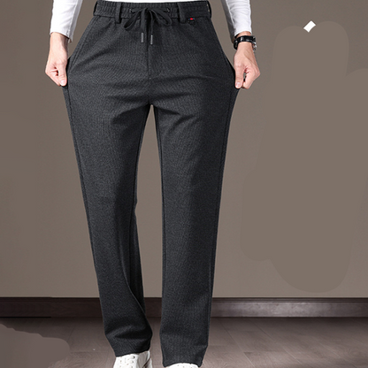 Klassiska, varma fritidsbyxor med dragsko för män