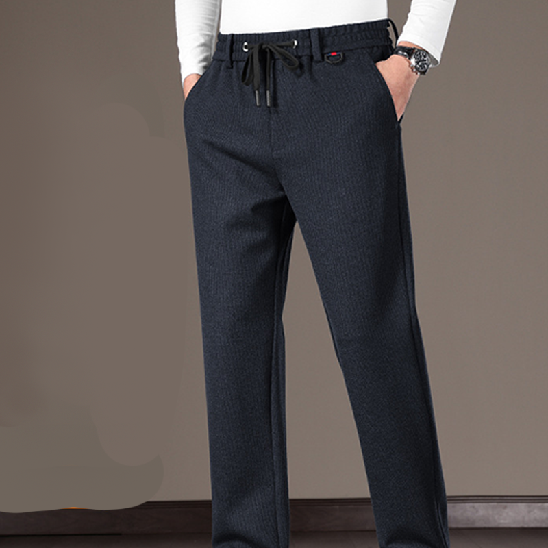 Klassiska, varma fritidsbyxor med dragsko för män