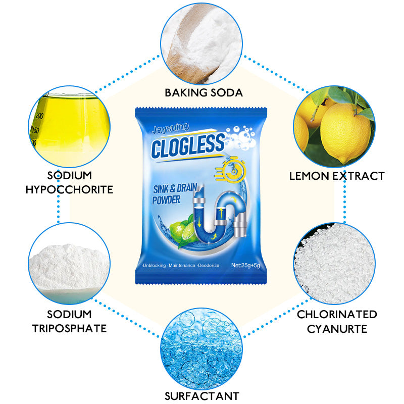 Praktisk present - Rengöringspulver för att rengöra köksavlopp