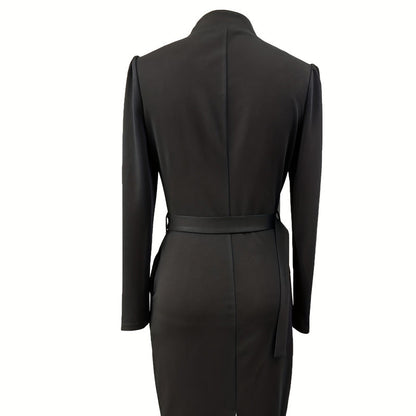 ✨Eleganta nyheter!💃Elegant V-ringad slim fit-klänning för damer