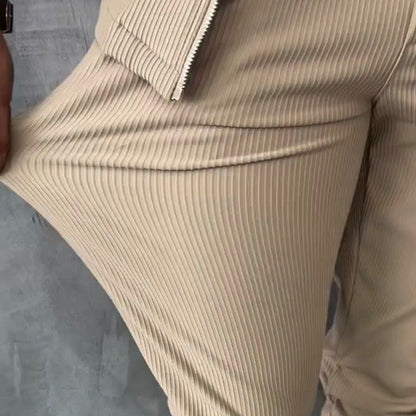 Minimalistisk jacka och byxor för herr, 2-delat set