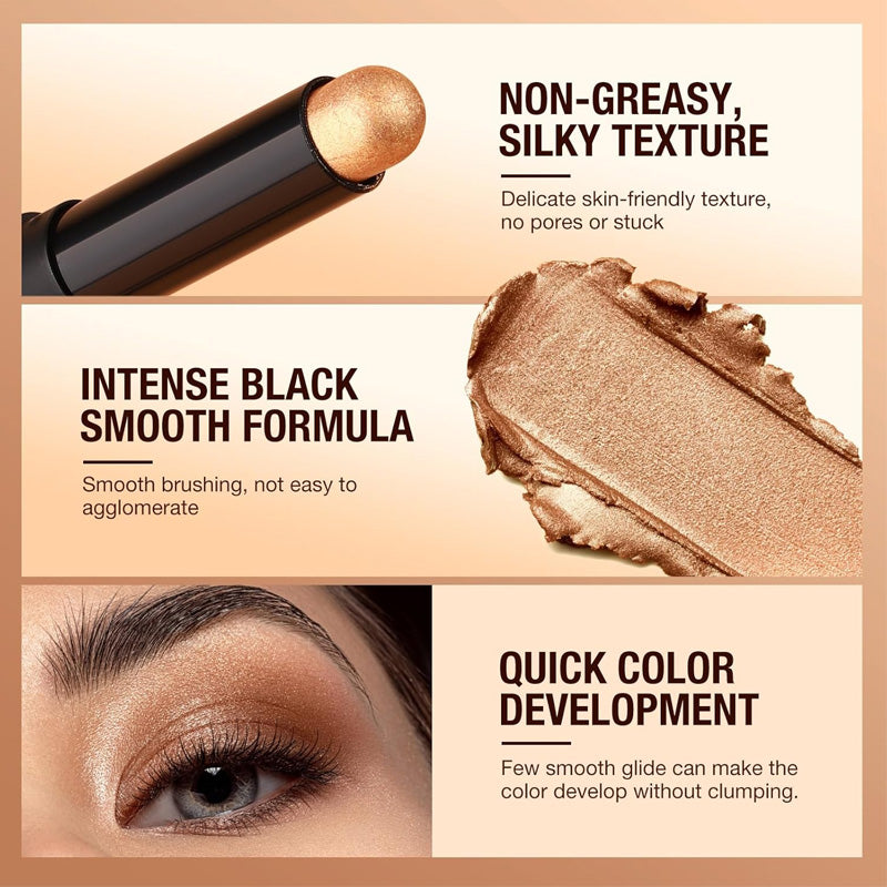 🎅Över 50 000 sålda!🎁✨8 färger glitterögonskugga i stickform - Långvarig Formula med Glitter för Professionell Makeup & Smidig Applicering 🌟👁️