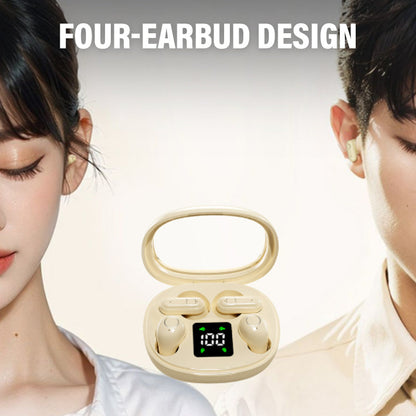 🔥SISTA DAGENS REA – 49 % RABATT🎁Trådlöst Bluetooth-headset med dubbla hörlurar och LED-laddningsfodral