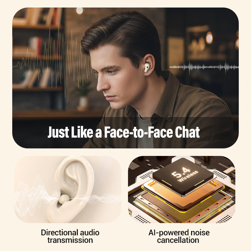 🔥SISTA DAGENS REA – 49 % RABATT🎁Trådlöst Bluetooth-headset med dubbla hörlurar och LED-laddningsfodral
