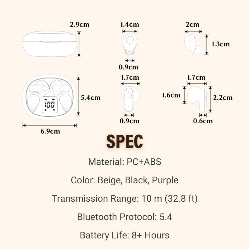 🔥SISTA DAGENS REA – 49 % RABATT🎁Trådlöst Bluetooth-headset med dubbla hörlurar och LED-laddningsfodral