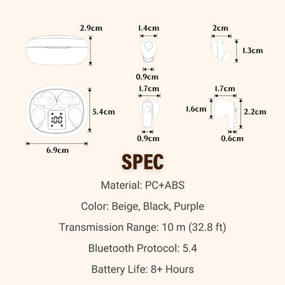 🔥SISTA DAGENS REA – 49 % RABATT🎁Trådlöst Bluetooth-headset med dubbla hörlurar och LED-laddningsfodral