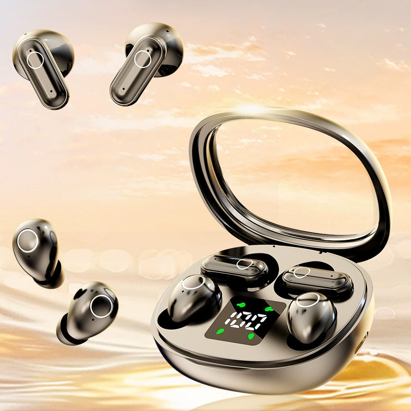 🔥SISTA DAGENS REA – 49 % RABATT🎁Trådlöst Bluetooth-headset med dubbla hörlurar och LED-laddningsfodral