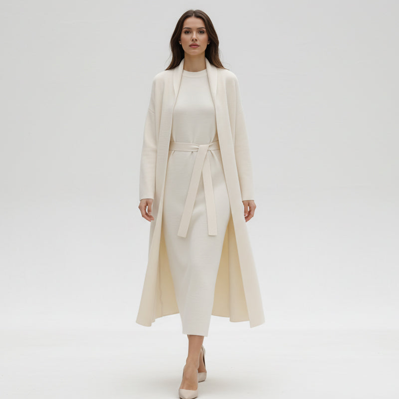 🎀 Festive Elegant 2-Piece Set – Dress + Cardigan, Elegant Details for Holiday Gatherings & Dinners!