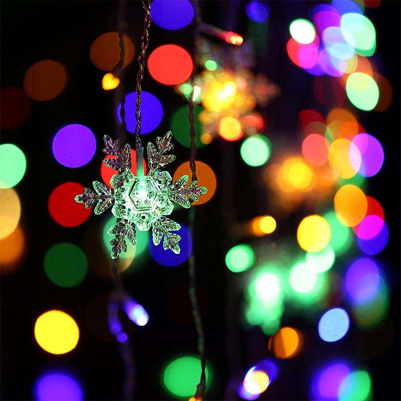 📢📢50 % RABATT !!⏰⏰LED-ljusslinga Snowflake Curtain