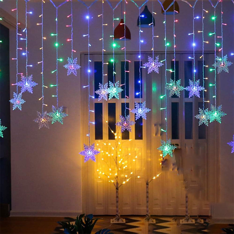 📢📢50 % RABATT !!⏰⏰LED-ljusslinga Snowflake Curtain