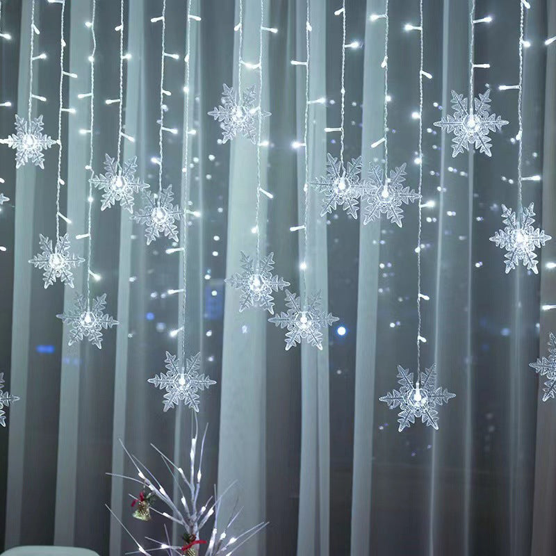 📢📢50 % RABATT !!⏰⏰LED-ljusslinga Snowflake Curtain