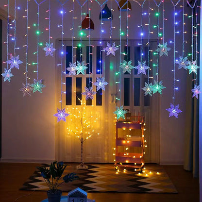 📢📢50 % RABATT !!⏰⏰LED-ljusslinga Snowflake Curtain