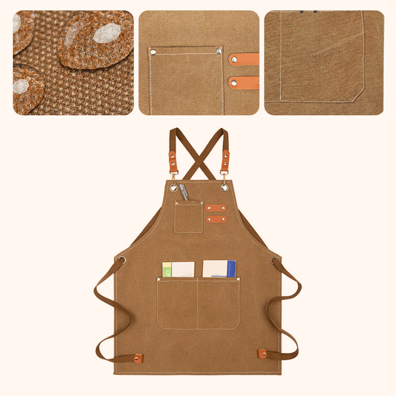 💥HET REA 50 % RABATT✨Andningsbar förkläde i canvas för män och kvinnor