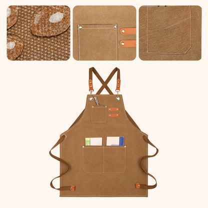 💥HET REA 50 % RABATT✨Andningsbar förkläde i canvas för män och kvinnor