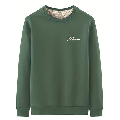 Herrtröja med termofoder och rund hals