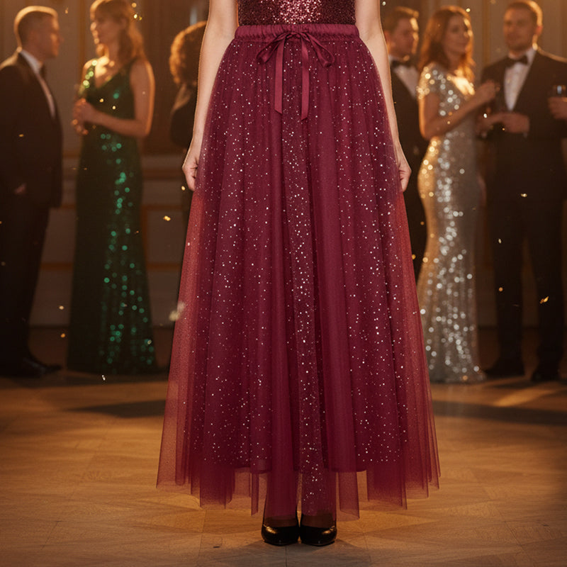 💃 Sparkle-Top och Tyllkjol för Damer – Glamour och stil för alla tillfällen!