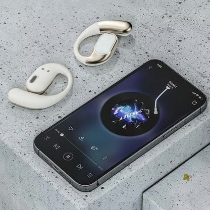 🎧 60 % RABATT NU! ⚡ Trådlösa öronsnäckor med öppna hörlurar – Lätta, klart ljud och säkra för utomhusbruk 🏃‍♂️✨