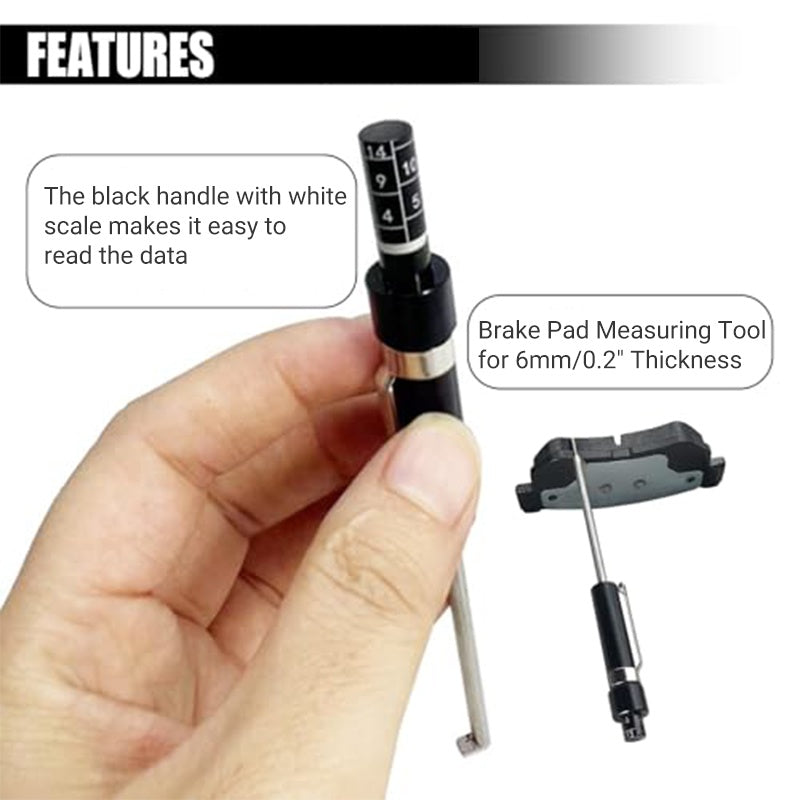 🔧 KÖP 2 FÅ 1 GRATIS! 🎉 Bromsbeläggstjockleksmätare – precis mätning, hållbar och lättläst 📏📦