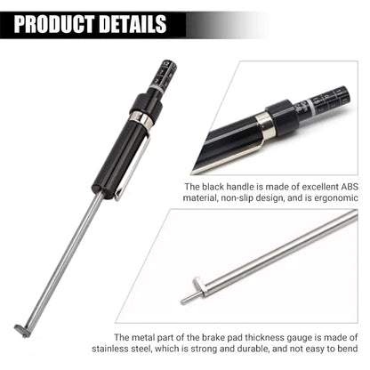 🔧 KÖP 2 FÅ 1 GRATIS! 🎉 Bromsbeläggstjockleksmätare – precis mätning, hållbar och lättläst 📏📦