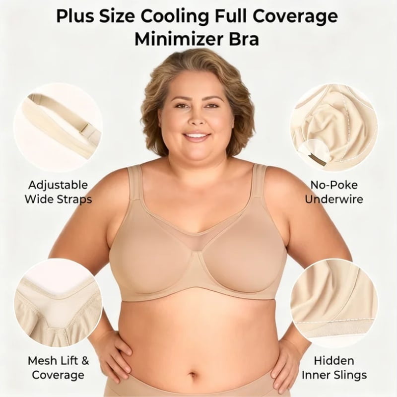 👙 50% RABATT NU! Elegant, lätt BH med full täckning i stora storlekar – bygelstöd, tunna ovadderade kupor & breda axelband – perfekt för vardagslyft och naturlig siluett ✨💖