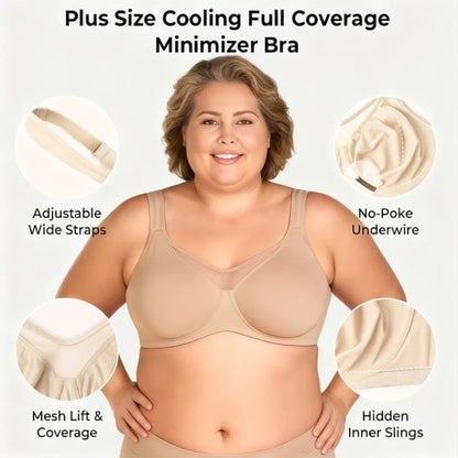 👙 50% RABATT NU! Elegant, lätt BH med full täckning i stora storlekar – bygelstöd, tunna ovadderade kupor & breda axelband – perfekt för vardagslyft och naturlig siluett ✨💖