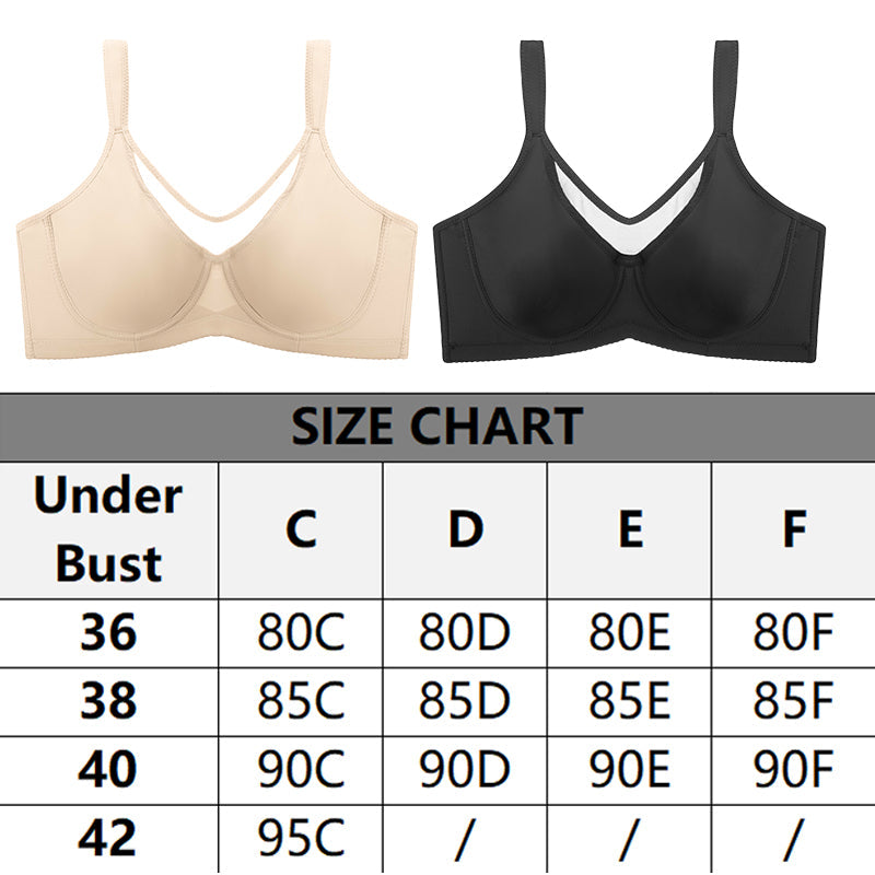 👙 50% RABATT NU! Elegant, lätt BH med full täckning i stora storlekar – bygelstöd, tunna ovadderade kupor & breda axelband – perfekt för vardagslyft och naturlig siluett ✨💖