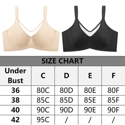 👙 50% RABATT NU! Elegant, lätt BH med full täckning i stora storlekar – bygelstöd, tunna ovadderade kupor & breda axelband – perfekt för vardagslyft och naturlig siluett ✨💖