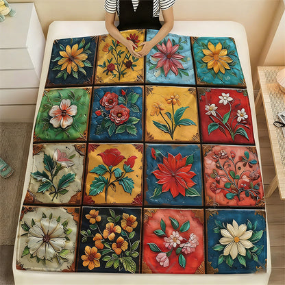 🌸 Mysighem i ett enda drag – flanellduk med levande blommönster! ✨