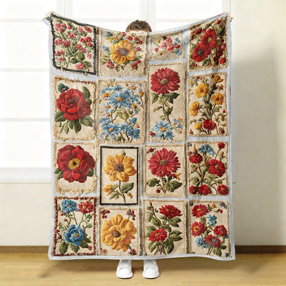 🌸 Mysighem i ett enda drag – flanellduk med levande blommönster! ✨