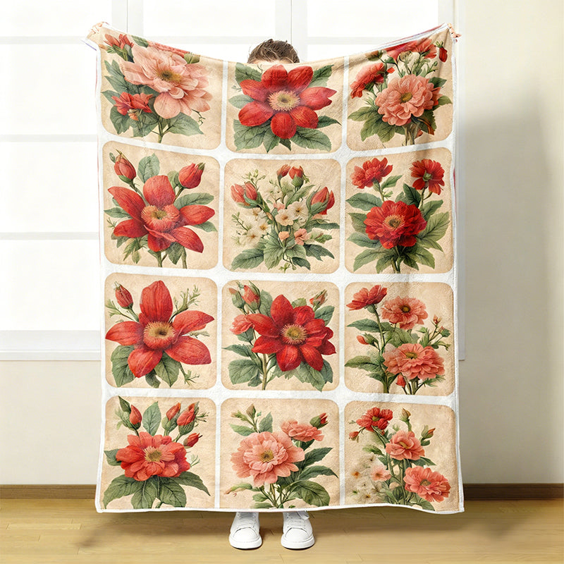 🌸 Mysighem i ett enda drag – flanellduk med levande blommönster! ✨