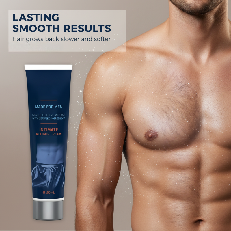 🧖‍♂️ KÖP 2, FÅ 1 GRATIS! 🧴 Fast-Acting Body Hair Removal Cream for Men – Snabb Verkan, Skonsam & Hårfri Hud ✨