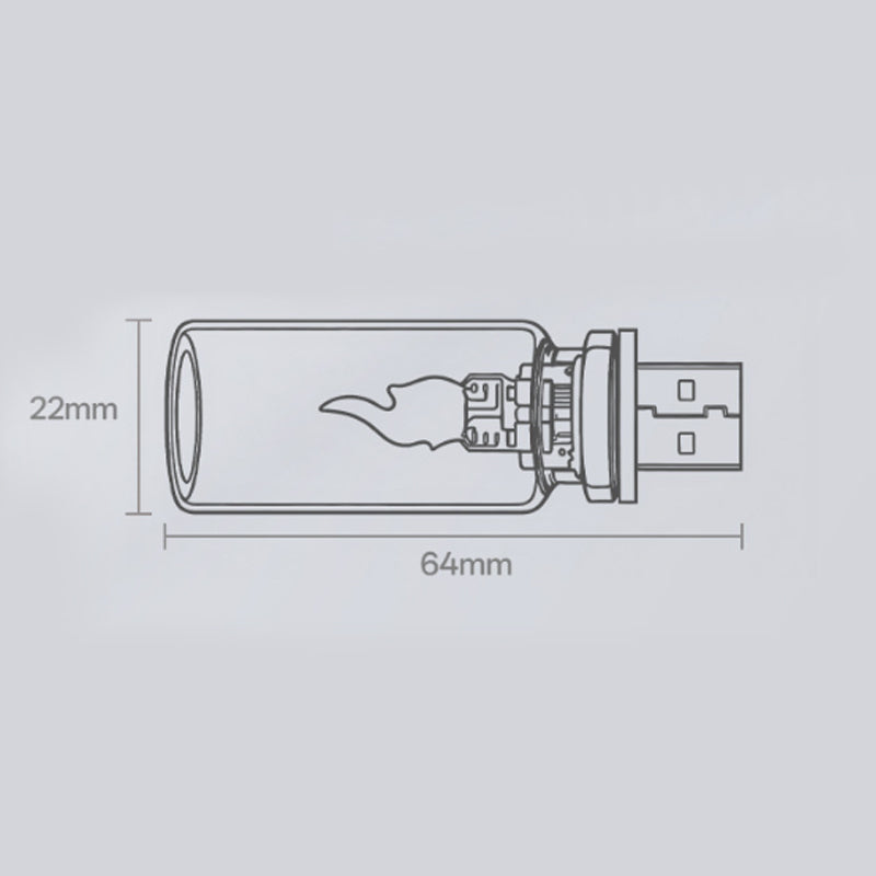 USB-lampa med realistisk flamma
