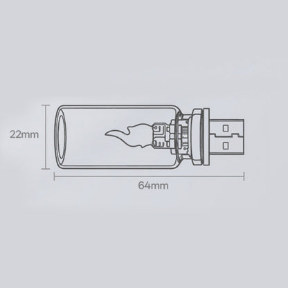 USB-lampa med realistisk flamma