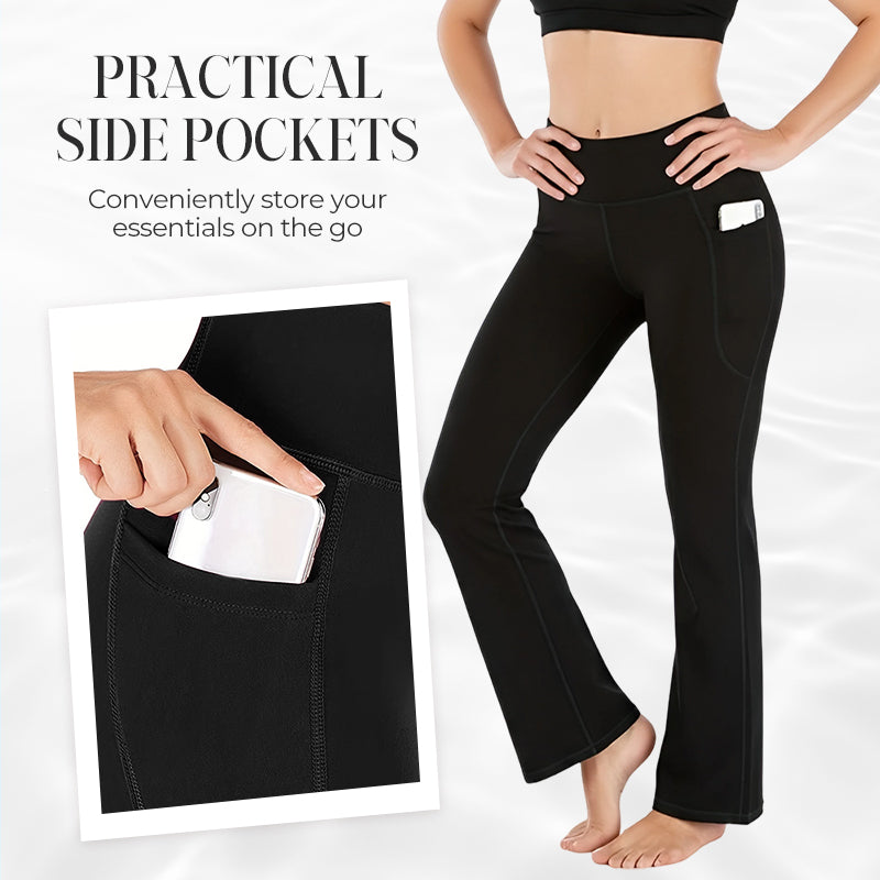 🔥Ultra Sculpt Högmidjade Utsvängda Leggings med Magkontroll