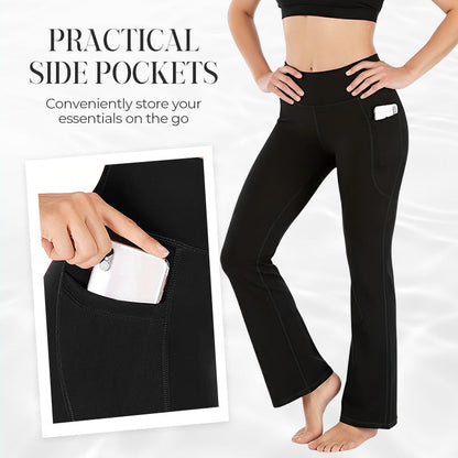 🔥Ultra Sculpt Högmidjade Utsvängda Leggings med Magkontroll