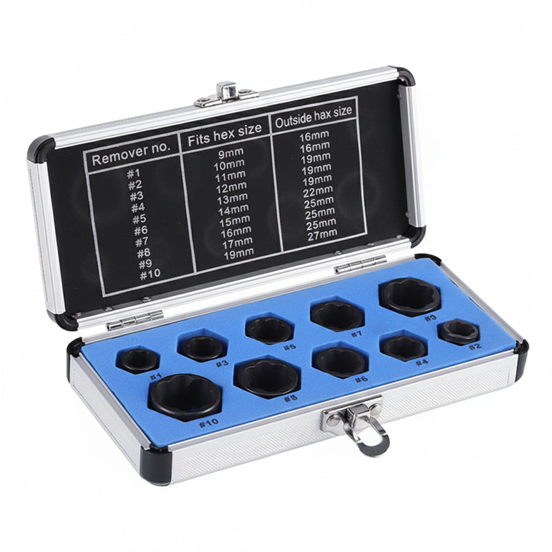 Skadad bult- och mutterutdragare, hylssats