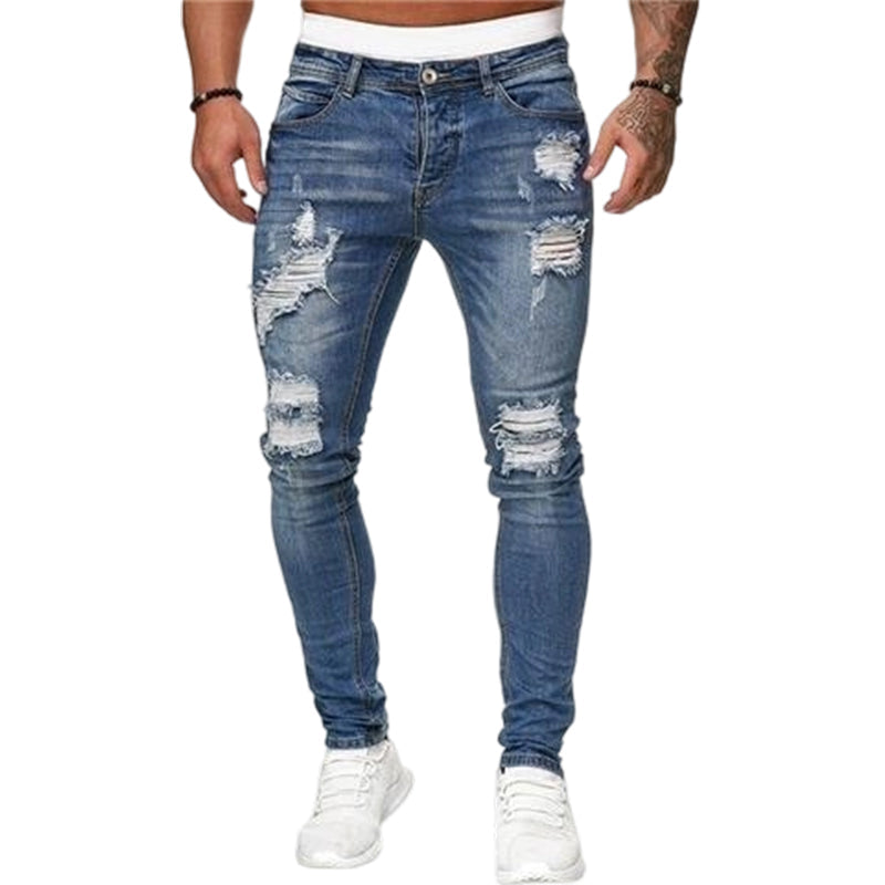 Snygga slitna skinny jeans för män