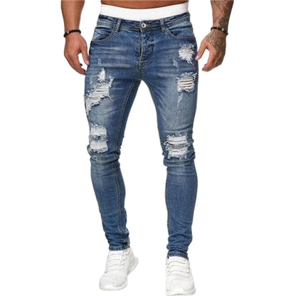 Snygga slitna skinny jeans för män