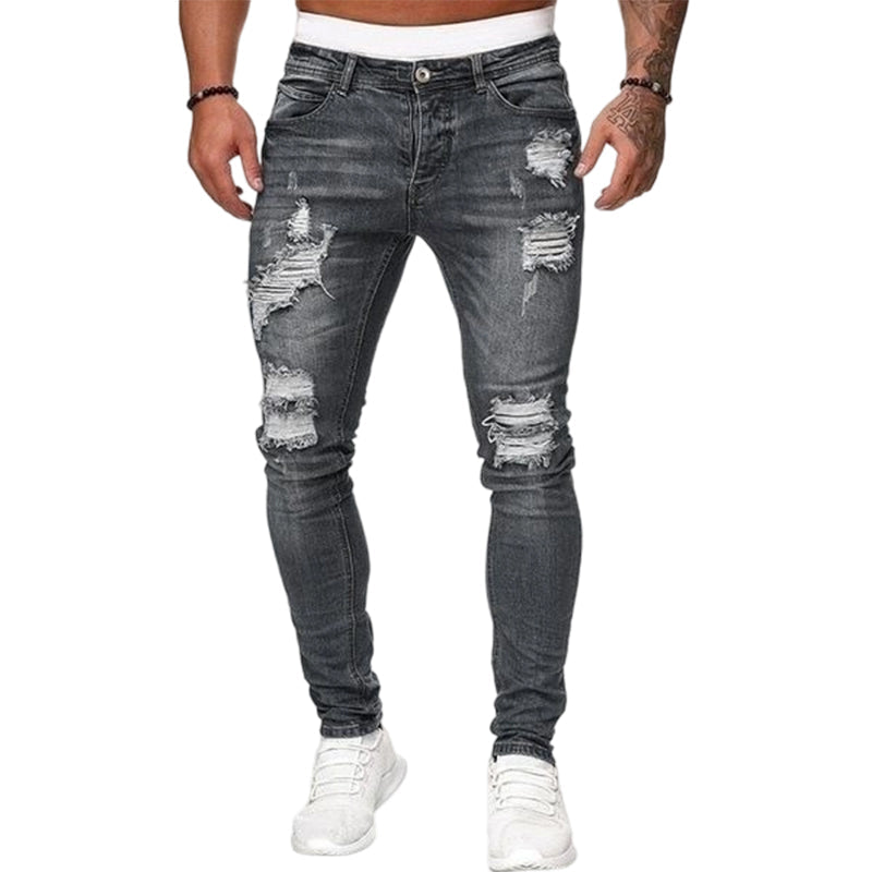 Snygga slitna skinny jeans för män