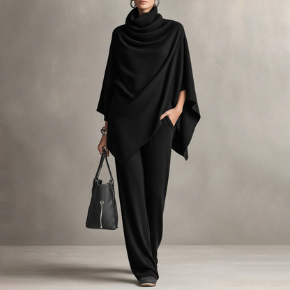 👚 50% RABATT! 👖 Set med polotröja och vida byxor för dam – Mjukt tyg, avslappnad och mångsidig passform ✨