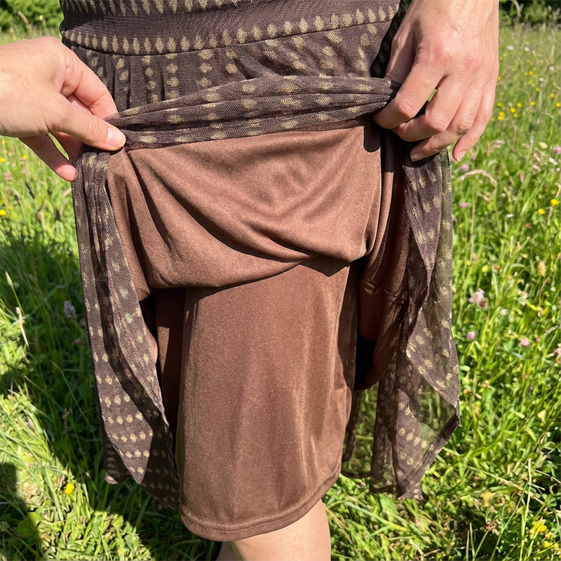 ⏳Begränsad tid 50 % Rabatt⏰Bohemisk maxiklänning med V-ringning och rynkad mesh👗