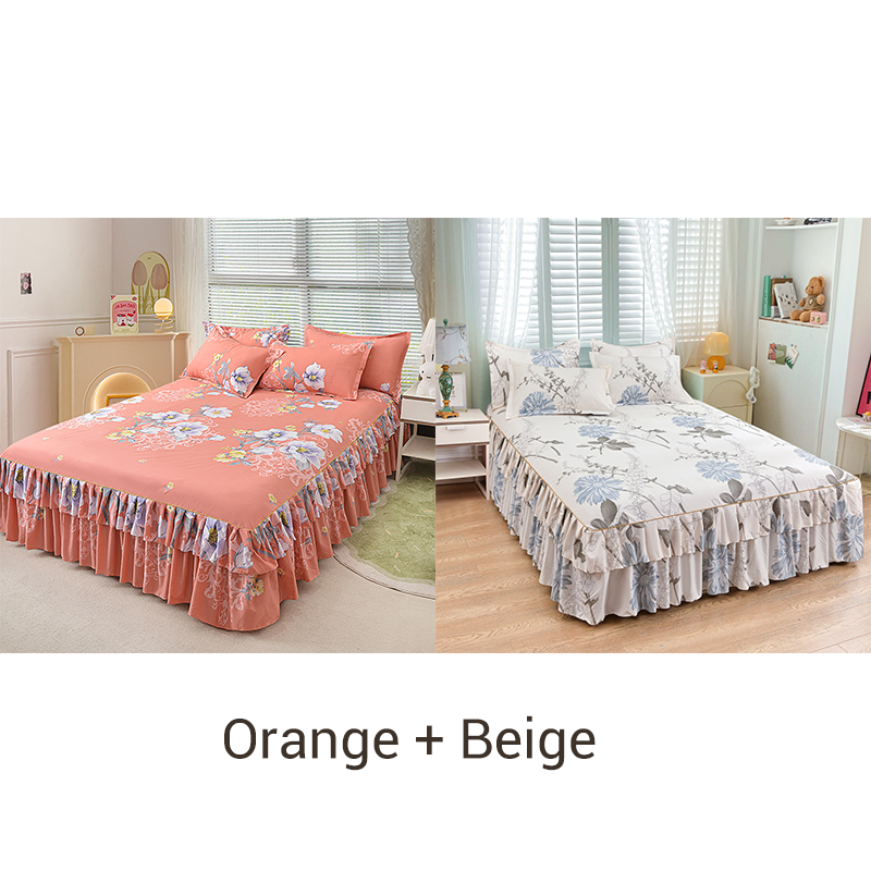 🛏️ 50% RABATT! 🎀 3-delat Volangsängkjol – Elegant Design, Fullständigt Skydd & Universell Passform 🛌