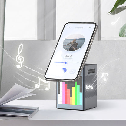 📢📢50 % RABATT !! ⏰Multifunktionell laddningsstation med inbyggd Bluetooth-högtalare och klocka