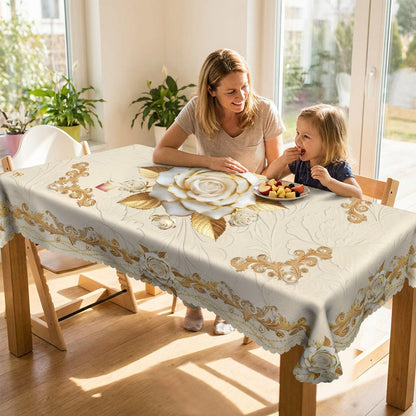 ⏰50% RABATT✨Vattentät guldfärgad bordsduk💖