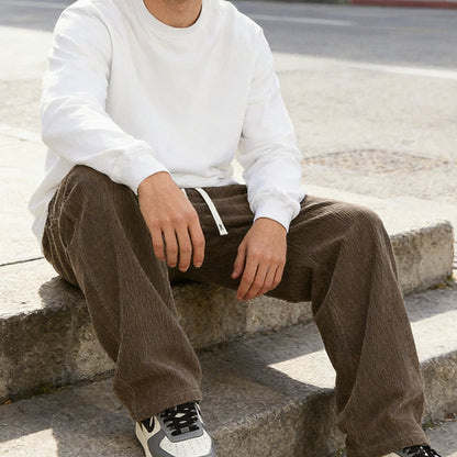 ⏰ Tidsbegränsat erbjudande! Endast 50 % rabatt! 🔥 Löst sittande träningsbyxor med fickor för män