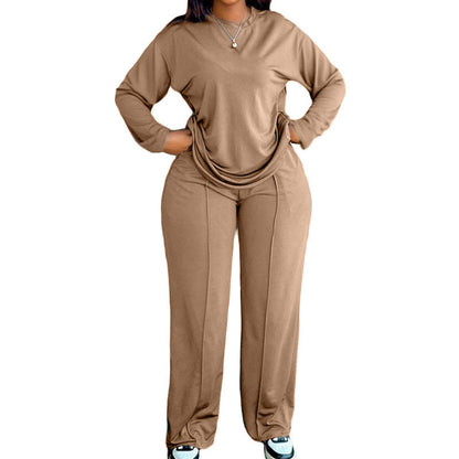 👚 60% RABATT! 👖 Damset Långärmad Top & Vida Byxor – Mjukt Tyg, Avslappnad Passform & Koordinerat Uppseende ✨