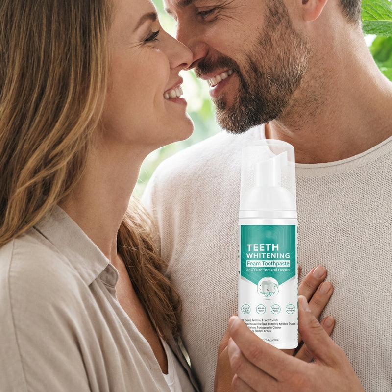 360° munhälsa blekande tandkräm i mousseform