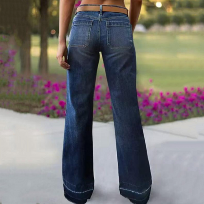 🎁 Nya Tillskott 2026 – 50% Rabatt 💥 Retro Flare Jeans för Kvinnor med Fickor