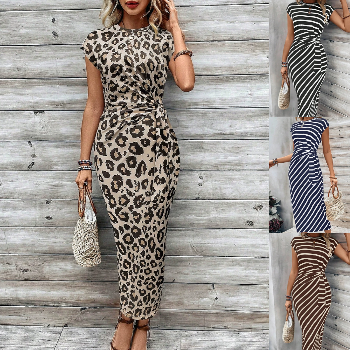 👗 60 % RABATT! 💃 Elegant klänning med knuten midja – smickrande passform, flödande tyg och perfekt för speciella tillfällen ✨